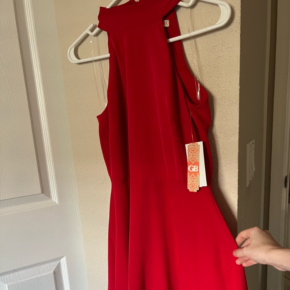 Red Sleeveless Fit & Flare Dress XS
